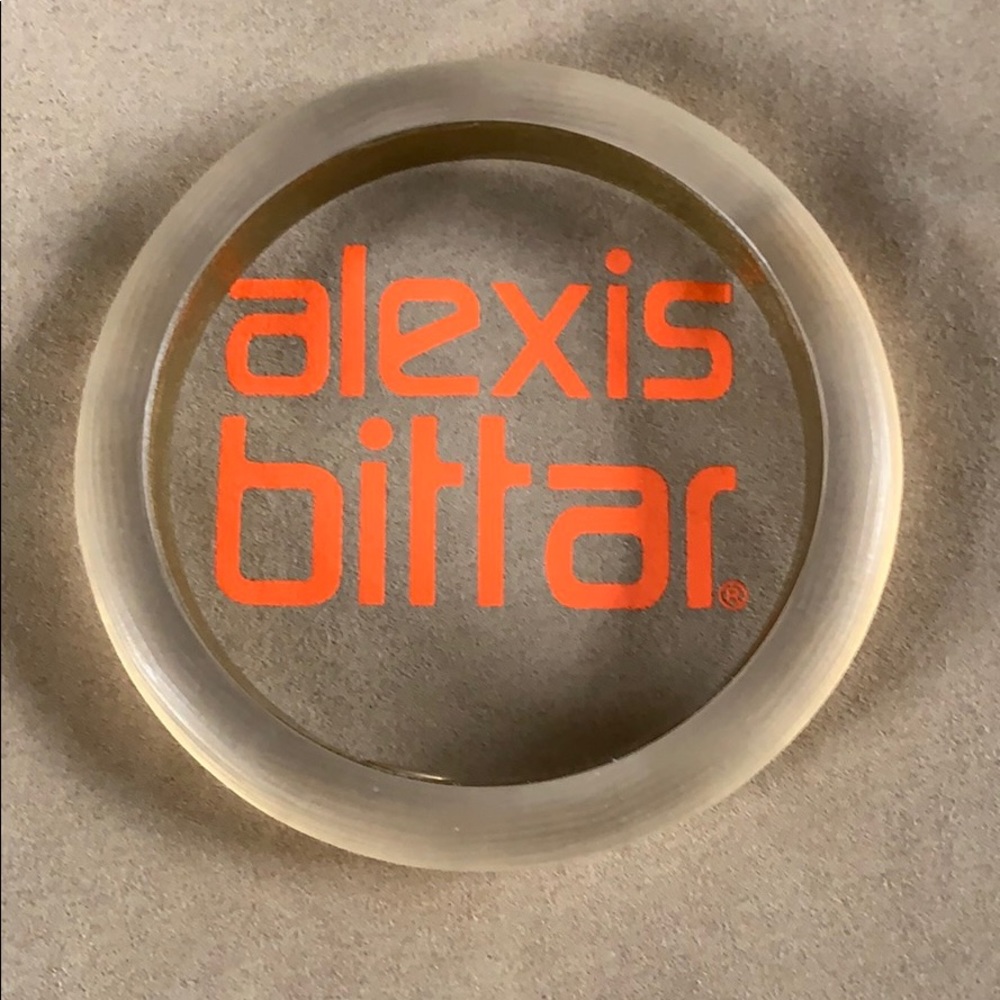 Alexis Bittar gold Lucite bangle